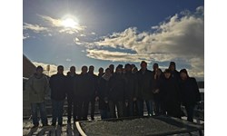 UArctic Thematic Networks Program Team in Bodø, pictured during the eclipse. 