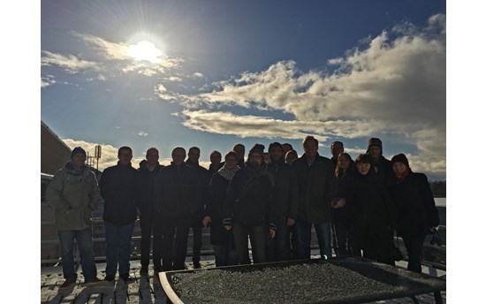 UArctic Thematic Networks Program Team in Bodø, pictured during the eclipse. 