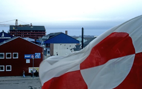 The Greenland flag in the capital Nuuk, Greenland
http://grida.no/photolib/detail/the-greenland-flag-in-the-capital-nuk-greenland_2c65  PHOTO: Peter Prokosch