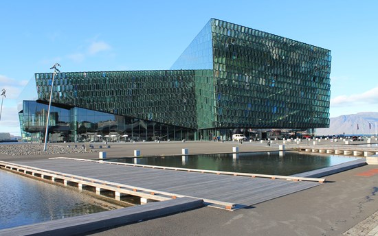 The Harpa Concert Hall and Conference Centre in Reykjavík