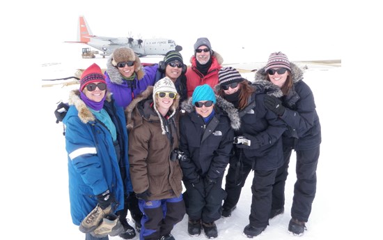 Dartmouth graduate students on the Greenland Ice Sheet
