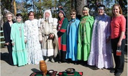 Traditional welcoming ceremony to the Republic of Sakha, held at a sacred site near the village of Nam  PHOTO: Heather Exner-Pirot