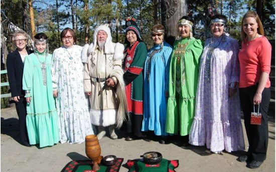 Traditional welcoming ceremony to the Republic of Sakha, held at a sacred site near the village of Nam  PHOTO: Heather Exner-Pirot