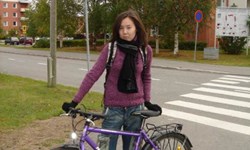 Anna with bike