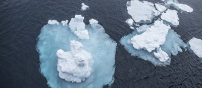 Melting sea ice north of Svalbard