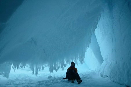 In ice caves near Scott Base, Antarctica