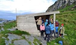 Students enjoying the landscape at Varanger Peninsula during a field course in 2016, organised by the UArctic Thematic Network on Northern Tourism  PHOTO: Outi Rantala