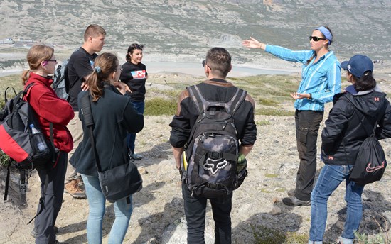 High school students from Greenland, Denmark and the US learn about science with Dartmouth faculty and graduate students in Greenland  PHOTO: Matthew Ayres