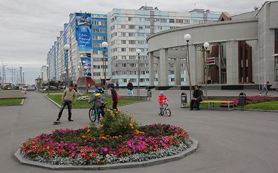 Young people playing in Novyi Urengoy in Russia which is one of the places where the research will be conducted