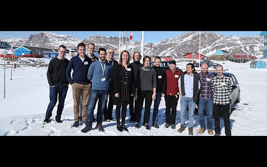 Cold Climate Engineering students and programme coordinators from Aalto, NTNU and DTU together at a conference i Sisimiut, Greenland, May 2018  PHOTO: Sabina Askholm Larsen