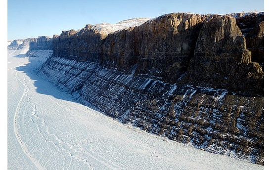 Northern Greenland glacial canyon  PHOTO: NASA