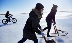 People On An Ice Road