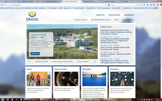 UArctic Main Website Re-Launch Aug 2014