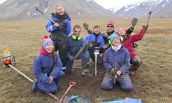 International Permafrost Field School drilling