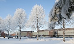 Joensuu campus in winter