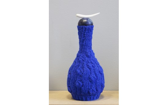 Gunvor Guttorm: My Way to Iesvuodat (carafes with knitted cover and reindeer horn lid)