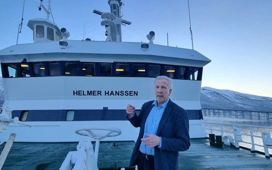 Roger B. Larsen, Professor Of The Norwegian College Of Fishery Science At The Arctic University Of Norway In Tromso, On Research Vessel Helmer Hanssen On Feb. 3  PHOTO: Shin Ha-Nee