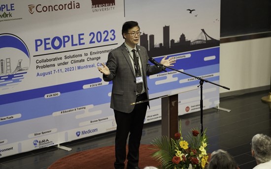 Conference Chair Dr. Bing Chen (UArctic Chair) was giving an opening remark.