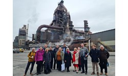 Uarctic Board In Luleå 2024  PHOTO: Board members at the industry visit at SSAB steel company