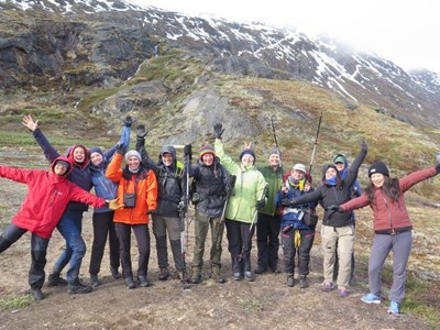 Students and instructors at Lillehytte